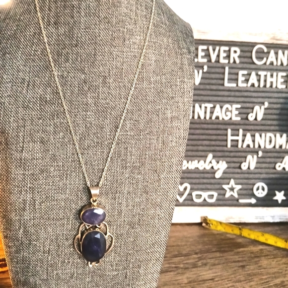 New dyed quartz & sterling necklace - Picture 5 of 5